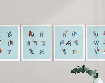 Themed ABCs (I) | Posters | 11x14in