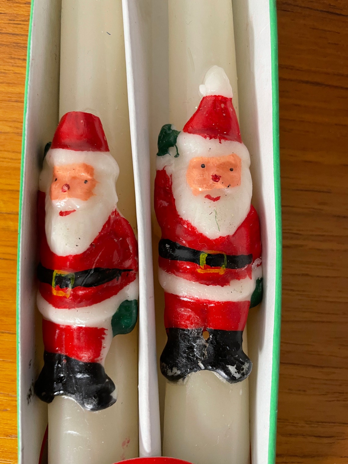 Vintage Santa taper candles 10 long in original package Etsy