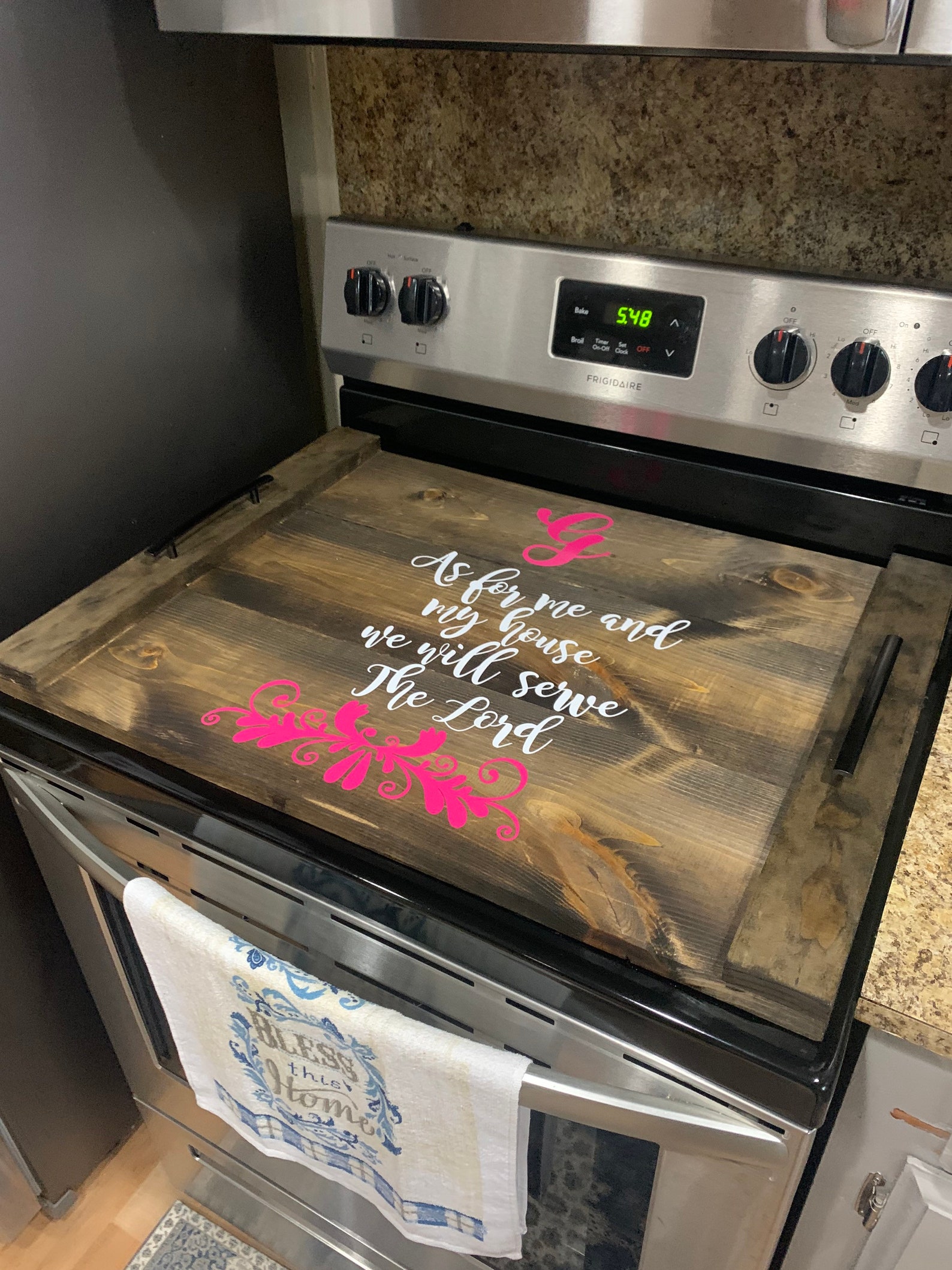 Stove Top Cover Wood Noodle Boardelectric Stove Cover Etsy