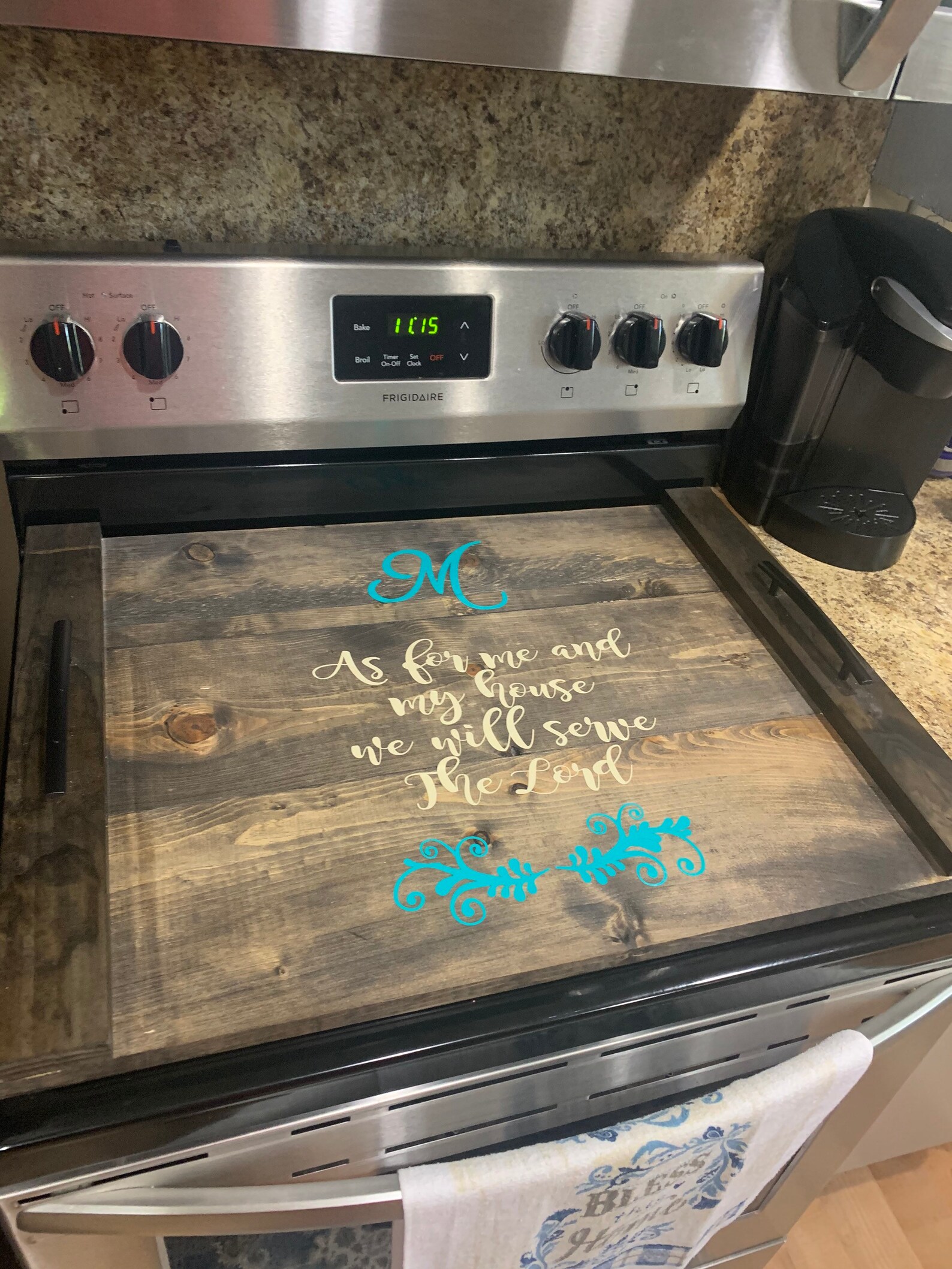 Stove Top Cover Wood Noodle Boardelectric Stove Cover Etsy