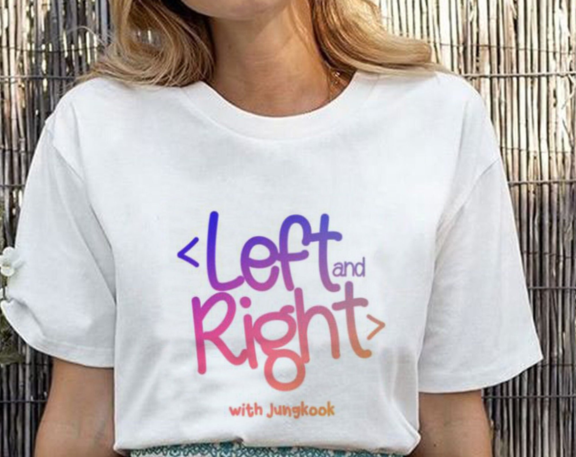 Discover Left and Right with Jungkook Tshirt, Charlie Puth left and right Song Tshirt