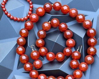 CONJUNTO DE COLAR DE CORNALINA