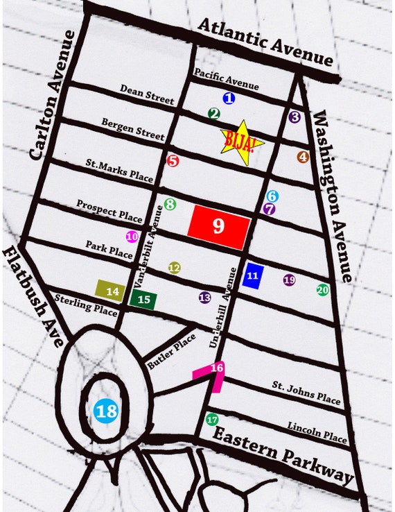 ARTWALK MAP of Prospect Heights Etsy