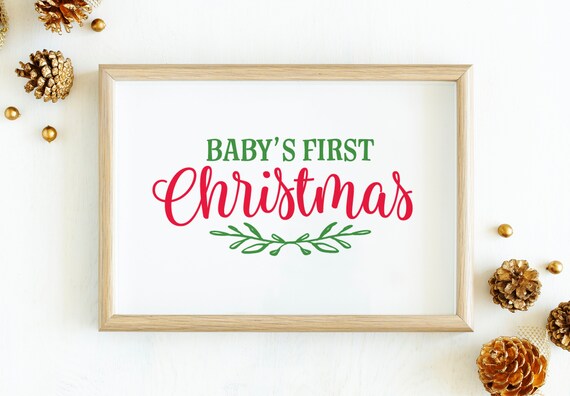 DIGITAL DOWNLOAD Baby's First Christmas Printable | Etsy