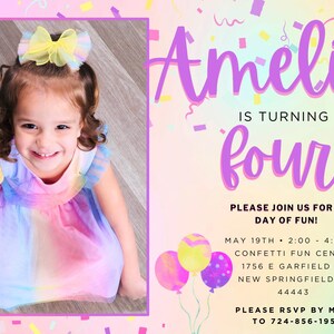 Girls Birthday Invitation Template