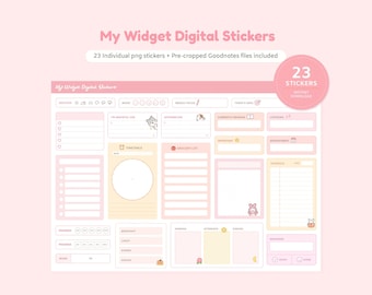 Cute My Widget Digital Stickers