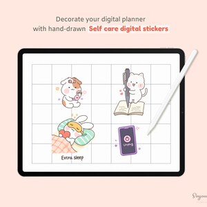 Cute Self Care Goodnotes Stickers, Skincare Digital Planner Stickers ...