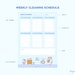 Cute Weekly Cleaning Schedule Template Cleaning Zone Checklist House ...