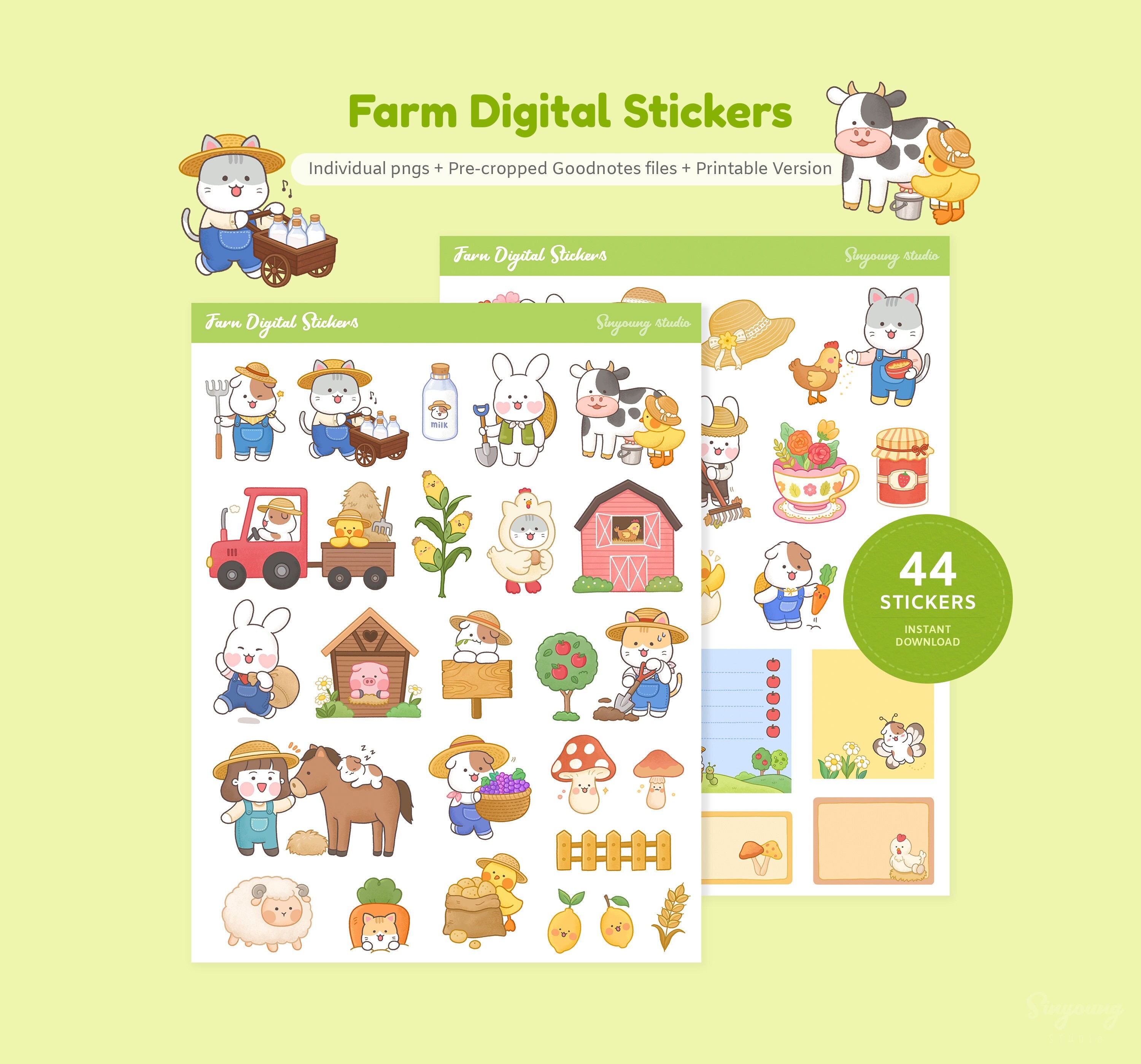 US NATIONAL HOLIDAYS Digital Stickers - Rustic Farm Chick®️