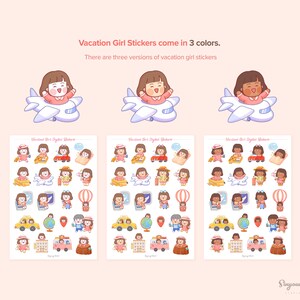 Cute Vacation Girl Digital Stickers | Travel Girl Goodnotes Stickers ...