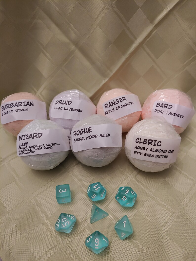 Bathe for Initiative Bath Bombs With Full Dice Set Etsy