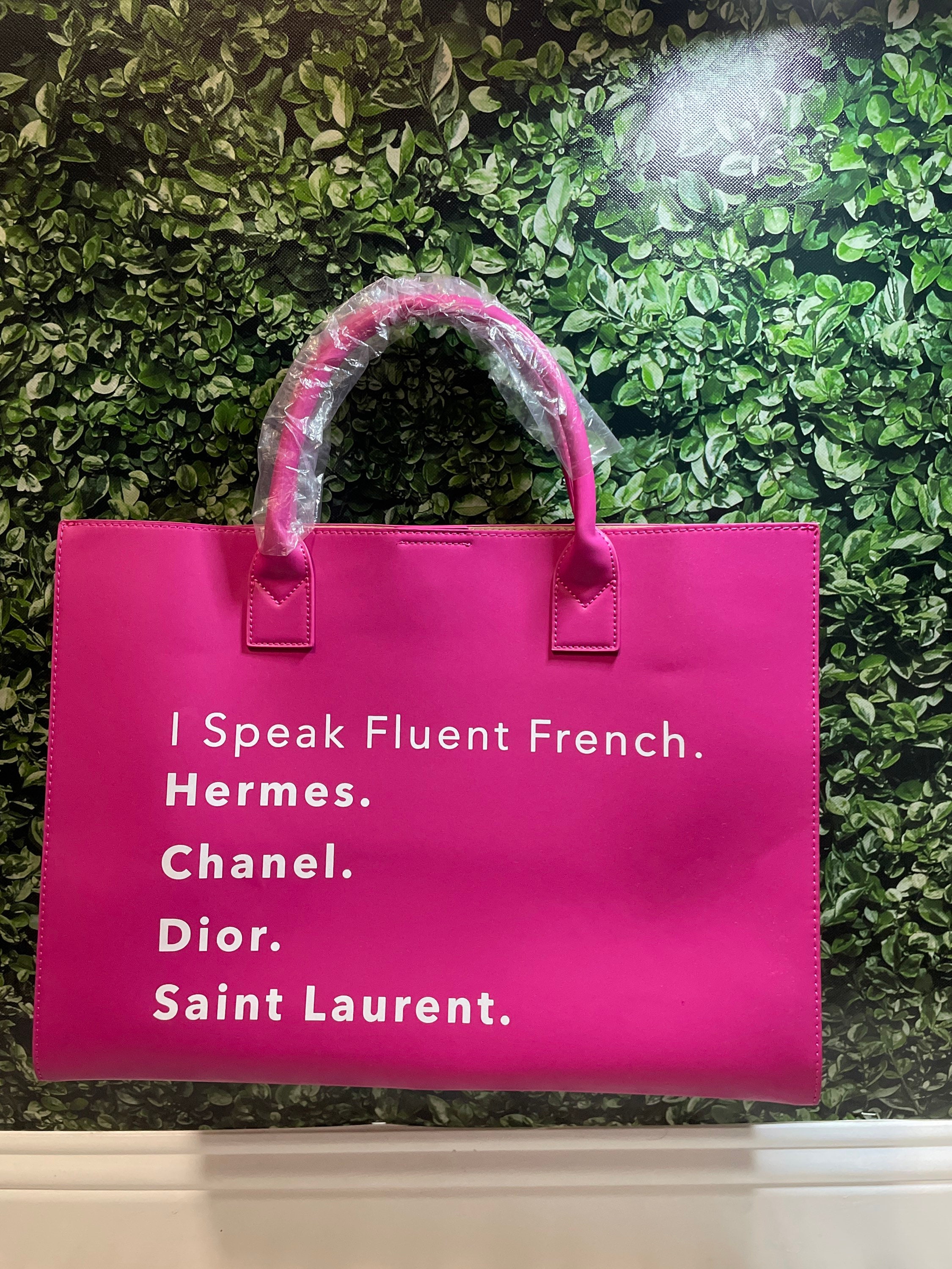 I Speak Fluent French Bag. Vegan Leather Tote Bag Weekend 