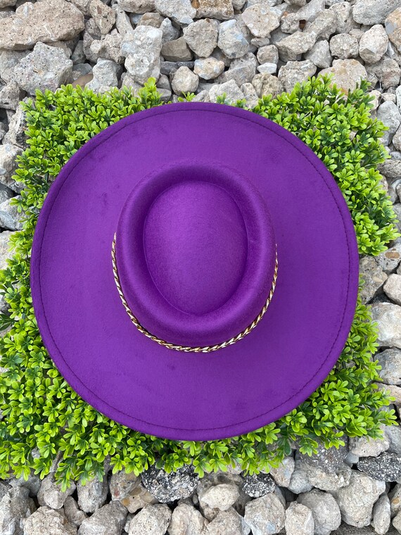 Vegan Wide Brim Faux Felt 