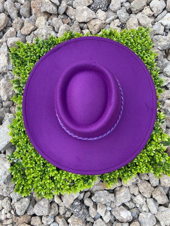 Purple Fedora Boater Sombrero Vegan 