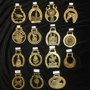 Antique and Vintage English Horse Brass Medallion Brass Harness Ornament Bridle Ornament