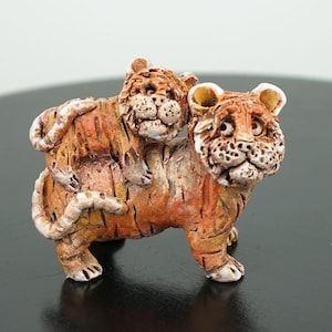 ceramic Tiger, Tiger decor, figurines Tiger, sculpture Tiger , Tiger lover gift,  Tiger statue, Tiger figure, Tiger gift, Animal Friend Gift