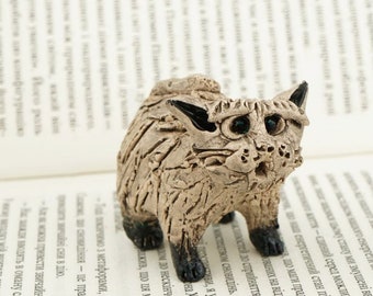 Handmade Cute Cat Figurine - Adorable Cat Themed Gift
