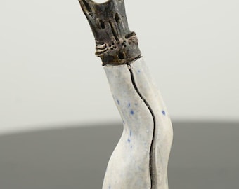 One-of-a-Kind Handmade Ceramic Cat Sculpture – Collectible Figurine – Whimsical Cat Lover Gift – 7 cm Tall
