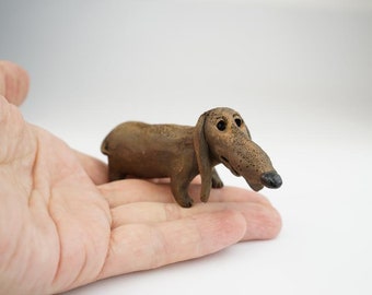 ceramic dachshund dog, ceramic dog , sculpture dog, dog statue, dog figure, dog gift, dog lover gift, custom sculpture