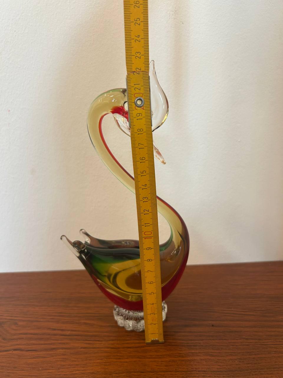 ヴィンテージ ムラーノガラス 白鳥の置物 – 23 cm イタリア製アート