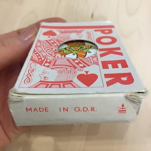 東ドイツ製ヴィンテージポーカートランプセット - Coeur ブランド コレクタブルカードデッキ - レトロなドイツ民主共和国トランプゲーム