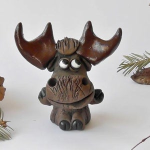 ceramic moose, moose decor, figurines moose, sculpture moose , moose statue, sculpture decor, moose figure,