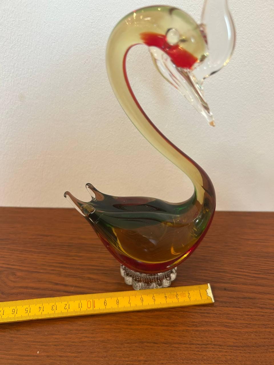 ヴィンテージ ムラーノガラス 白鳥の置物 – 23 cm イタリア製アート
