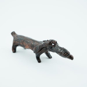 Ceramic whistle dachshund dog, ceramic dog , sculpture dog, dog statue, dog figure, dog gift, dog lover gift, custom sculpture