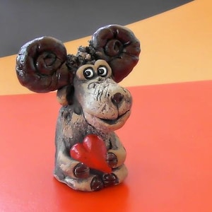 ceramic lamb  , lamb  figurine, clay sculpture, lamb  sculpture,lamb  charm, lamb  lover gift, lamb  art, animal sculptures
