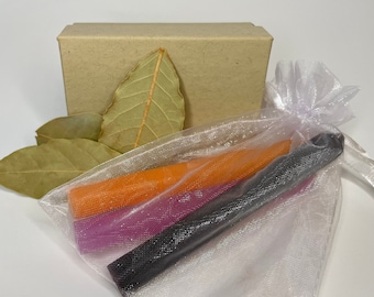 Kit de sort de vœux de feuille de laurier • Feuilles de laurier • Sort de souhait • Bougie colorée • Kit de sort de bougie