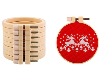 Mini Embroidery Hoops - Adjustable Plastic Cross Stitch Hoop, Small Hoop Can Be Used For Decoration Of Bars, Parties, Homes, Festivals