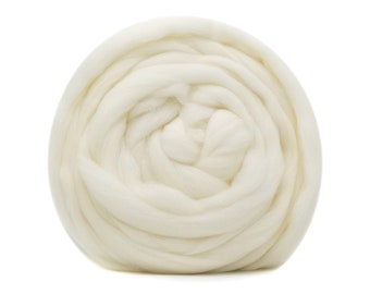 100g White Merino Wool for Needle Felting Kit - 3.5 Ounce - 19 Microns Superfine for Wet and Dry Felting Craft