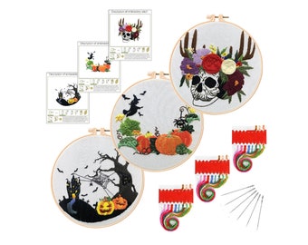 2024 Halloween Embroidery Kit - Handmade Halloween Decor Gifts