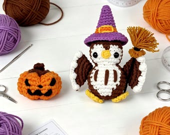 Halloween Owl Crochet Kit for Beginners, DIY Handmade Craft