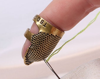 2 maten naaihuls vingerbeschermer, naaigereedschap accessoires retro handwerk naaihuls
