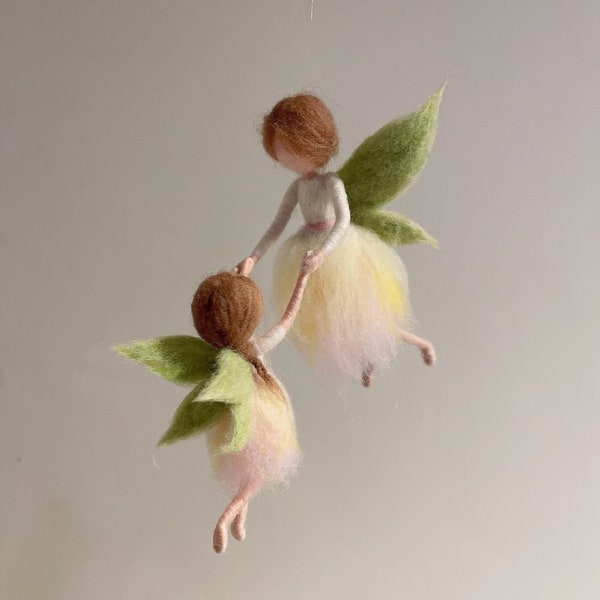 Fairy Mom and Kid Needle Felting Kits for Beginners, Video Instruction - Gift for Mom, Friends - Friendly for Beginner - Height 6inch