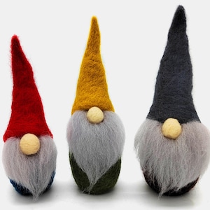 3 Pack Gnomes Needle Felting Kits for Beginners DIY Mother&#39;s Day Present