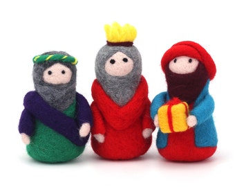 3 Needle Felting Kit Dolls for Adults including Everything to Make - Craft Kits - Needle Felting Kits for Beginners - Height 4 inch (10cm)