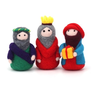 3 Needle Felting Kit Dolls for Adults including Everything to Make - Craft Kits - Needle Felting Kits for Beginners - Height 4 inch (10cm)