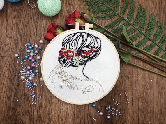 2pcs DIY Needlework Craft Embroidery Starter Gifts 