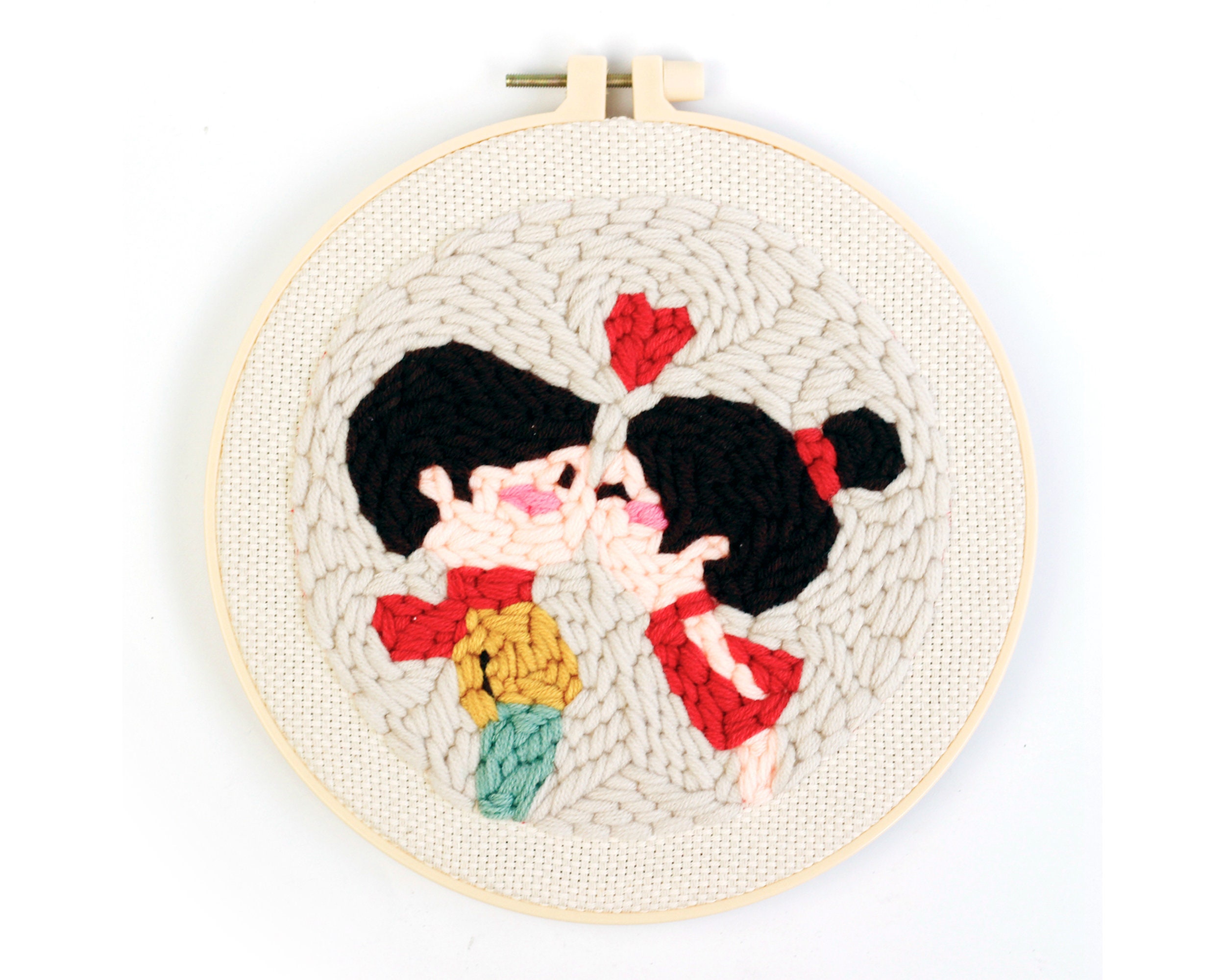Mom and Baby Punch Needle Kit for Family - Punch Pattern Christmas Gift ...