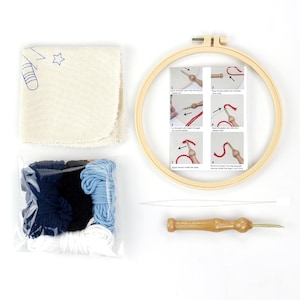 Fox Punch Needle Starter Kit / Beginner Punch Needle Kit with Adjustable Punch Needle / All Materials Included Gifts for Mom image 3