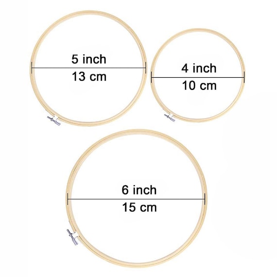 10 Pieces Embroidery Hoop Bamboo 4/5/6 Inch Embroidery Frame for Embroidery  Kit Durable Hoop Without Burr Hoop Art Accessories 