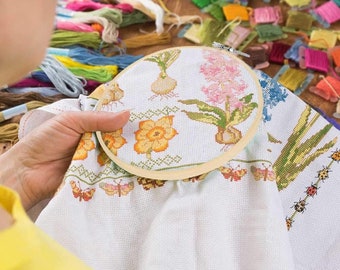竹製刺繍枠 4/5/6インチ フレーム 10個入り 刺繍キット用 バールなし