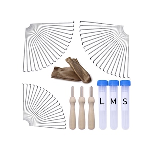 68 Kits Needle Felting Needles Triangular Felting Tool - 20 Large, 20 Middle, 20 Small, 3 Tube, 3 Awl, 2 Finger Guard for Needle Felting Kit