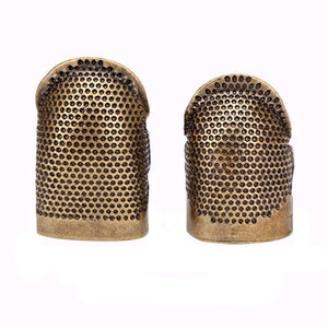 2 Size Sewing Thimble Finger Protector, Sewing Tools Accessories Retro Handwork Sewing Thimble image 7