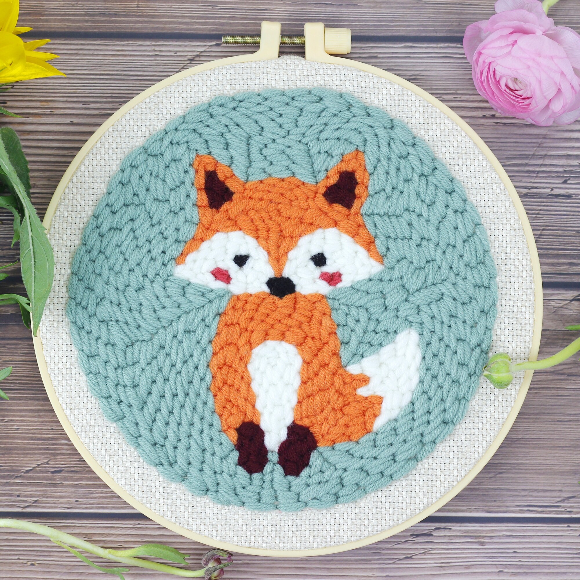Fox Punch Needle Starter Kit / Beginner Punch Needle Kit With ...