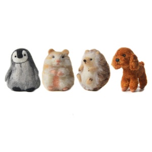 Nadelfilz-Kits mit Tieren, für Anfänger, Bastelset Weihnachtsgeschenk für Mama, Oma, Kinder