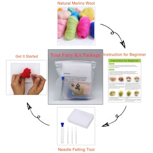 Fairy Bodies Make it Easier to Get Started Needle Felting Supplies for Fairy Needle Felting Kit 6 inch 15cm image 9
