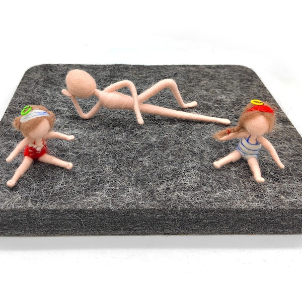 Pre-made 3 Size Felt Skeleton Tiny Felt Body Frames to Make Fairies, Mummies, Gnomes, Aliens for Needle Felting Kits